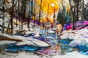 "Together in the Twilight" - ALASKAN ANIMALS